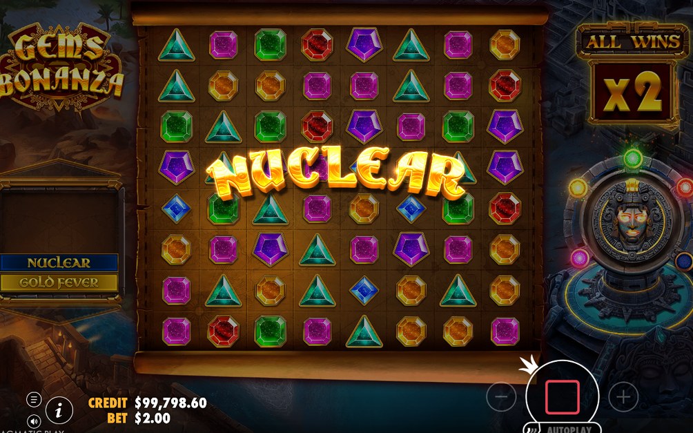 Le bonus Gold Fever sur la grille 8x8