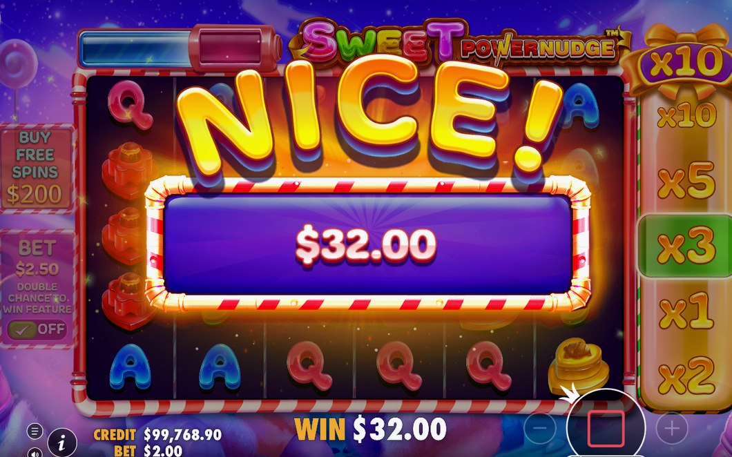 Free Spins en cours, PowerNudge après chaque gain